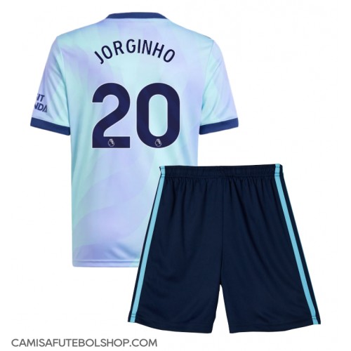 Camisa de time de futebol Arsenal Jorginho Frello #20 Replicas 3º Equipamento Infantil 2024-25 Manga Curta (+ Calças curtas)